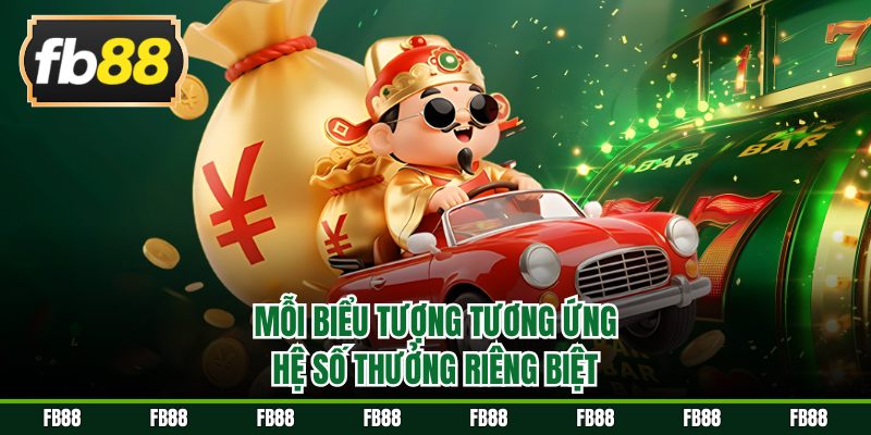 Mỗi biểu tượng tương ứng hệ số thưởng riêng biệt
